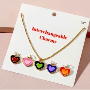 Heart Necklace w/Interchangeable Charms